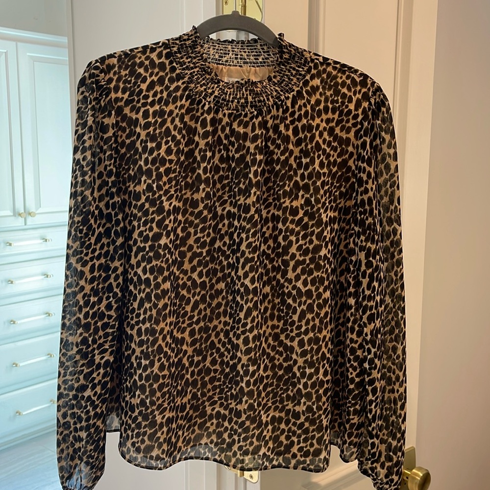 Jcrew Leopard Blouse